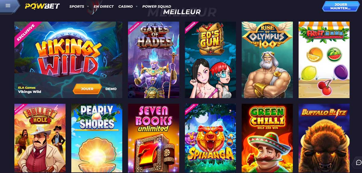 Powbet Jeux