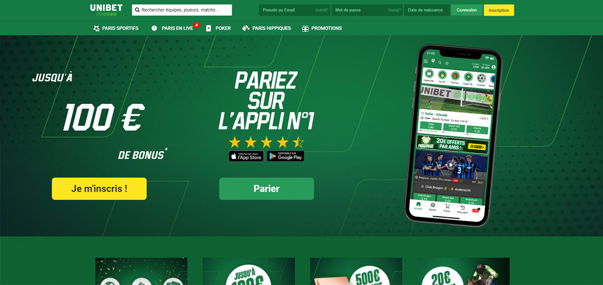 Unibet Inscription