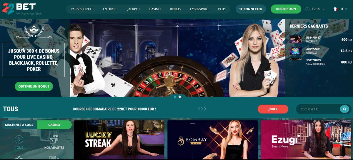 22bet casino